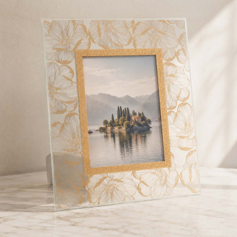 Ottaviani Portafoto da tavolo dal design moderno ed elegante con cornice in cristallo Flora