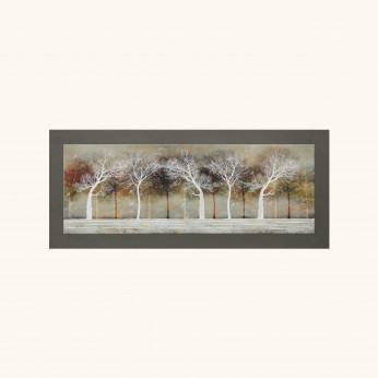 Artitalia Quadro in legno tema paesaggistico in rilievo con dettagli in argento