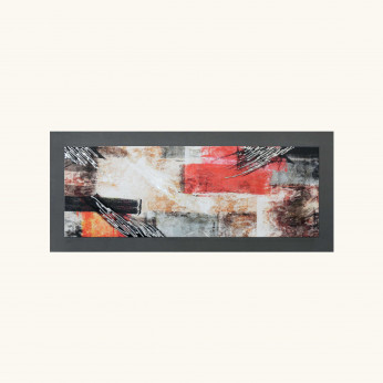 Artitalia Quadro in legno tema astratto moderno in rilievo dettagli in argento 155X65