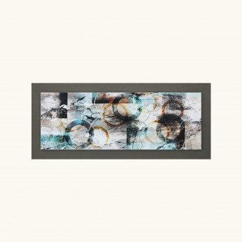 Artitalia Quadro in legno tema moderno astratto in rilievo dettagli in argento 