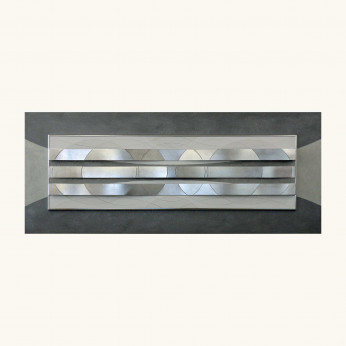 Artitalia Pannello in legno dallo stile moderno con decori astratti 155x65 