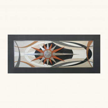 Artitalia Quadro pannello in legno in stile astratto contemporaneo 155x65
