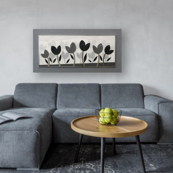 Artitalia Quadro materico moderno in rilievo 3d dettagli in foglia argento 120x60