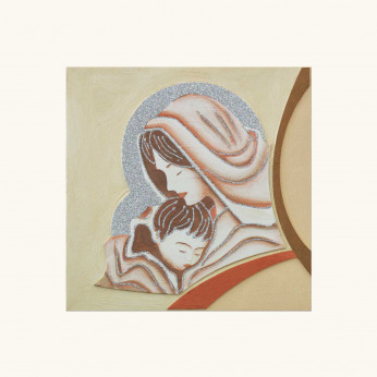 Artitalia Capezzale classico quadro per camera da letto con la maternità glitterato 35x35