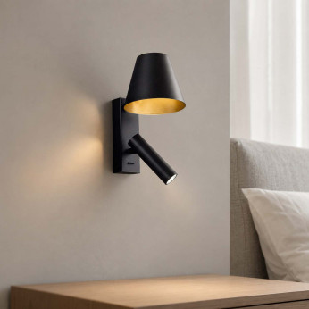 Perenz Applique a led con struttura e diffusore in metallo dal design moderno Reverse