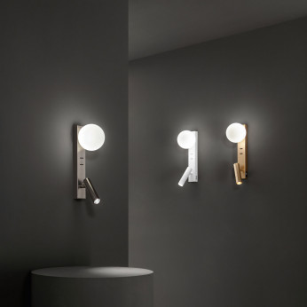 Perenz Applique a led con struttura in metallo dal design moderno e diffusore in vetro Fog