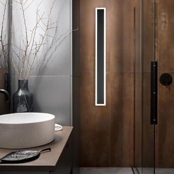 Perenz Applique a led grande lineare con struttura in metallo e diffusore in acrilico Wally