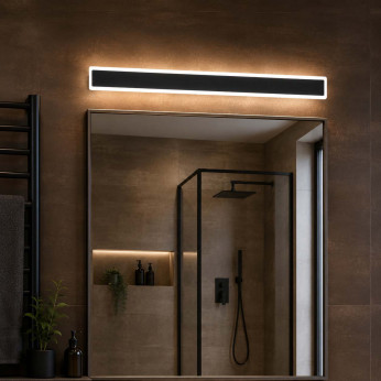 Perenz Applique a led media lineare con struttura in metallo e diffusore in acrilico Wally