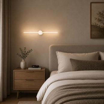 Perenz Applique a led piccola lineare con struttura in metallo e diffusore in acrilico Clock
