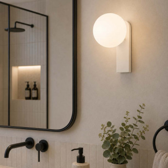 Perenz Applique da parete a led con struttura in metallo e diffusore a boccia di vetro Talia