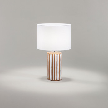 Perenz Lamapada da tavolo in ceramica con paralume in tessuto design moderno Tribale