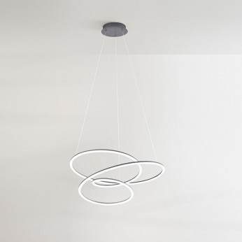Perenz Lampada a sospensione a led con struttura in metallo e diffusore a spirale Spira