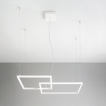 Perenz Lampada a sospensione led in metallo e diffusore in acrilico dal design moderno Cross