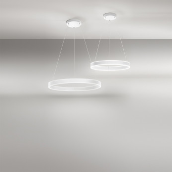 Perenz Lampada a sospensione piccola diffusore rotondo a led e struttura in alluminio Kirko
