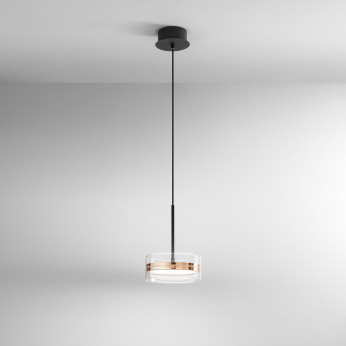 Perenz Lampada a sospensione singola a led struttura in metallo diffusore in vetro Aere