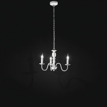 Perenz Lampadario classico a 3 braccia in metallo verniciato Ducale