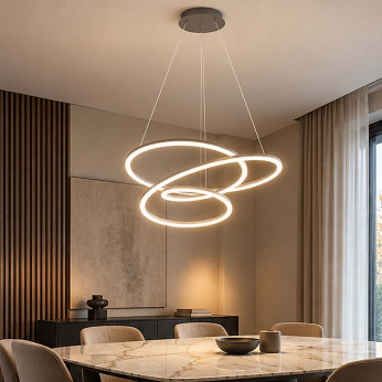 Perenz Lampadario moderno a led con in metallo e diffusore a spirale Spira