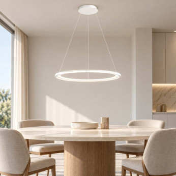 Perenz Lampadario moderno in metallo a led con diffusore ad anello Edge