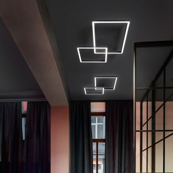 Perenz Plafoniera led media in metallo e diffusore in acrilico dal design moderno Cross