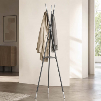 Pezzani Appendiabiti da terra per ingresso dal design originale con treppiede in acciaio Stilo
