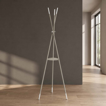 Pezzani Attaccapanni da terra design moderno con treppiede in acciaio per ingresso Stilo