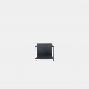 Pezzani Libreria bassa con fianchi e struttura in acciaio dal design moderno cm 50 Musa