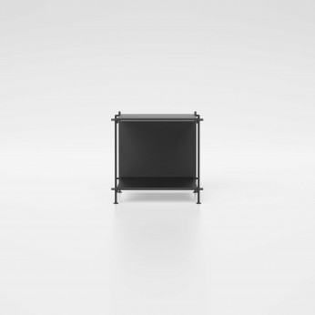 Pezzani Libreria bassa con fianchi e struttura in acciaio dal design moderno cm 50 Musa