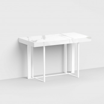 Pezzani Scrivania con struttura in acciaio tubolare e base in legno laminato Supra