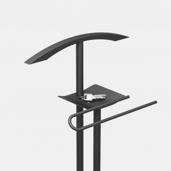 Pezzani Servomuto/Appendiabiti in acciaio di design italiano Steward