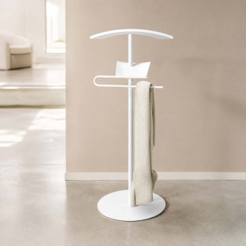 Pezzani Servomuto/Appendiabiti in acciaio di design italiano Steward