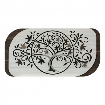 Artitalia Quadro con albero della vita in legno in 3d dalle linee moderne 120x60