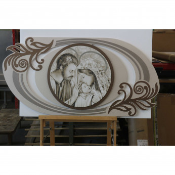 Artitalia Capezzale la sacra famiglia quadro per camera da letto linee moderne 120x60