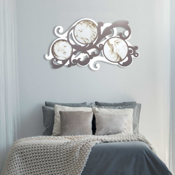 I Dettagli Capezzale da parete in legno con incisioni a laser design moderno ed elegante Discendenza