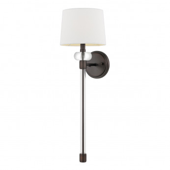 Quoizel Applique da parete in acciaio con paralume in tessuto dal design moderno Barbour