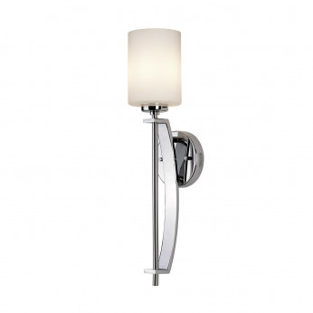Quoizel Applique LED da parete grande in acciaio e diffusore in vetro opalino a 1 luce Taylor