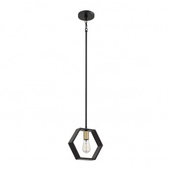 Quoizel Lampada a sospensione con struttura in acciaio dal design moderno a 1 luce Bismarck