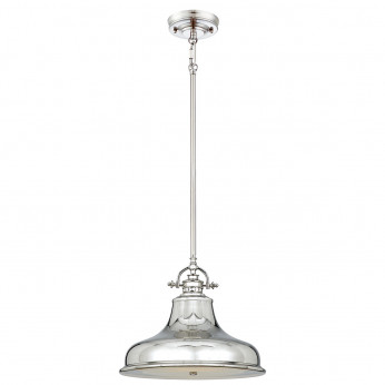 Quoizel Lampada a sospensione media dal design industrial con diffusore a 1 luce Emery