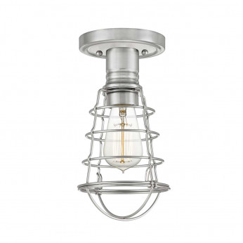Quoizel Lampada da soffito in stile industrial con struttura in acciaio Mixon