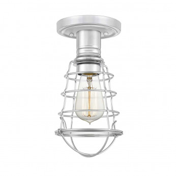 Quoizel Lampada da soffito in stile industrial con struttura in acciaio Mixon