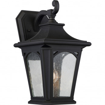 Quoizel Lanterna da parete media con diffusore in vetro a 1 luce dal design rustico Bedford
