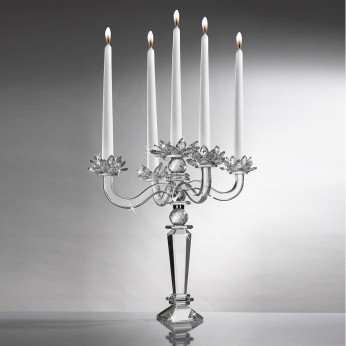 Ranoldi Candeliere a 5 braccia dal design moderno in cristallo 