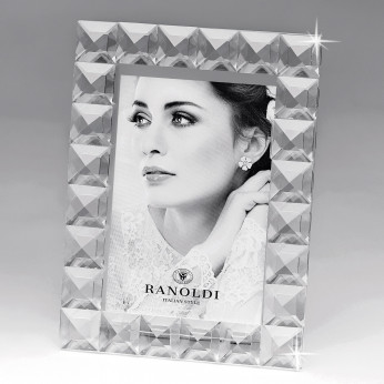 Ranoldi Portafoto cornice in cristallo taglio diamante dal design moderno ed elegante