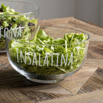 Simple Day Insalatiera piccola in vetro dal design moderno Insalatina