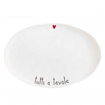 Simple Day Piatto ovale da portata in ceramica Tutti a tavola