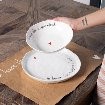 Simple Day Set 2 piatti fondi in ceramica dal design moderno Le buone idee