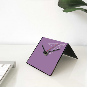 Design Object Orologio da scrivania per casa o ufficio in metallo con dedica "UCCELLO" Totem Collection