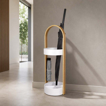 Umbra Portaombrelli con vaschetta e fondo idrorepellente Hub
