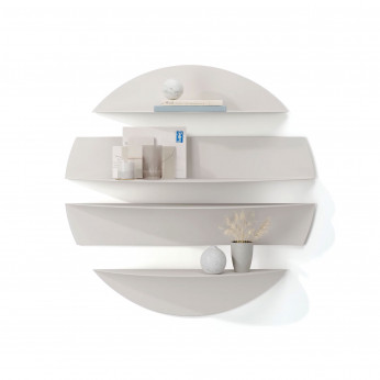 Umbra Set di 4 mensole da parete in metallo piegato dalle linee moderne 