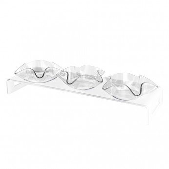 Vesta Antipastiera rettangolare con 3 ciotole dal design elegante Happy