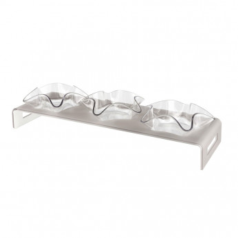 Vesta Antipastiera rettangolare con 3 ciotole dal design elegante Happy